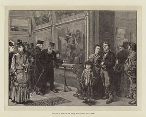 Urlaubsleute in der National Gallery von Charles Green