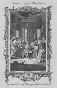 Alfred der Große sammelt Gesetze, 1773 von Charles Grignion