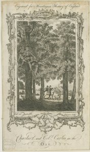 Boscobel - Die Königseiche (Gravur) von Charles Grignion