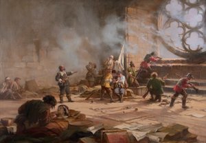 Die Belagerung von Dundee, September 1651 von Charles Gustav Louis Phillips