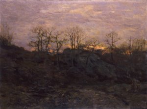 Waldrand, Dämmerung, ca. 1890