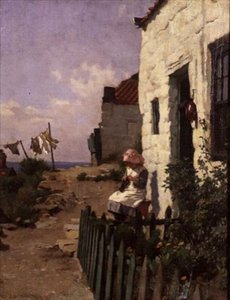 An der Hüttentür von Charles Haigh Wood