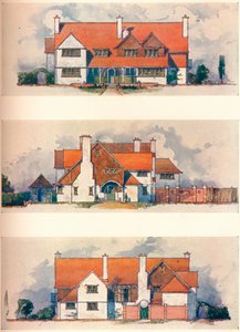 Haus in der Gartenstadt, Letchworth, um 1906 von Charles Harrison Townsend