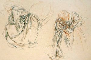Studien einer sitzenden Frau beim Lesen von Charles Haslewood Shannon