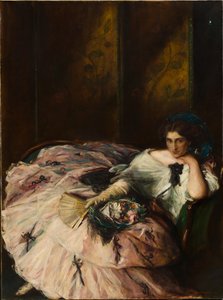 Erinnerung an einen "Internationalen Ball" (Porträt von Miss Kathleen Bruce) von Charles Hasslewood Shannon