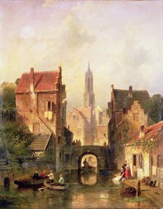 Eine niederländische Kanalszene, 1866