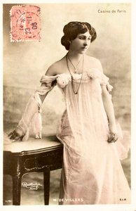 Alte Postkarte/M de Villers/Schauspielerin/Casino de Paris von Augustus Kollner