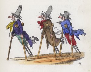 Drei behinderte Bettler von Charles Henry (after) Bennett