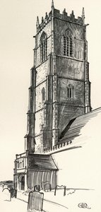 Ein senkrechter Kirchturm, Winterton, Norfolk