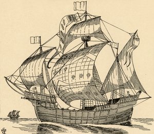 Ein Schiff aus der Zeit von Christoph Kolumbus, 1931