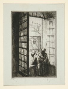 Ein Fenster des alten Hôtel-Dieu