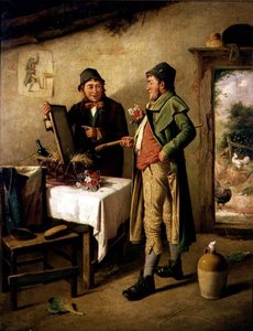 Sein Spiegelbild bewundernd