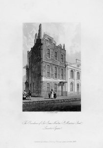 Die Residenz von Sir Isaac Newton, St. Martins Street, Leicester Square, 1840