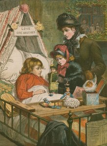 Weihnachten kommt nur einmal im Jahr: Eine Szene im Evelina Hospital von Charles J. Staniland