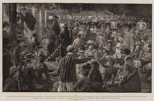 Henley Regatta, die Beleuchtung nach dem Tagesrennen von Charles J. Staniland