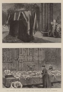 Die Beerdigung des verstorbenen Alfred Lord Tennyson, DCL, Poet Laureate von Charles J. Staniland