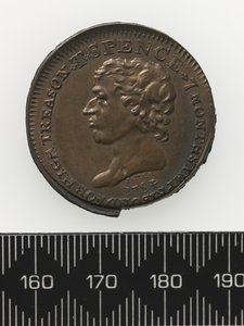 Büste von Thomas Spence Token, Vorderseite (Kupfer)