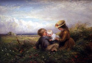 Kinder auf einem Feld