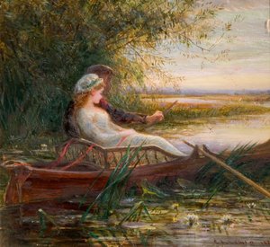 Zwei Figuren in einem Boot, 1881 von Charles James Lewis