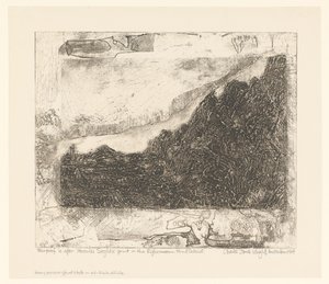 Felsige Landschaft mit Wegen und einem Fluss