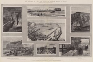 Der Fortschritt der neuen Admiralty Harbour Works in Dover von Charles John de Lacy
