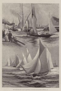 Das Yacht-Rennen von Dover nach Helgoland, der Start um den Kaiserpreis von Charles John de Lacy