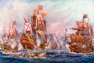 Der glorreiche Sieg von Elizabeths Seeleuten über die spanische Armada