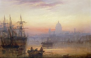 Der Pool von London bei Sonnenuntergang