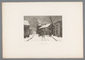 Ansicht der Rue des Rosiers in Montmartre von Charles Joseph Beauverie