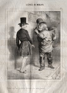 Szenen des Lebens: Möchten Sie mir erlauben, meine Pfeife anzuzünden? von Charles Joseph Traviès de Villers