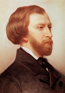 Porträt von Alfred de Musset, französischer Dichter von Charles Landelle