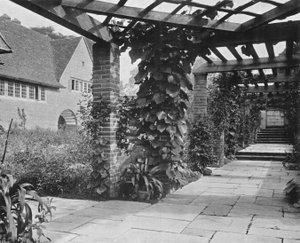 Blick nach Norden entlang der Pergola von Charles Latham