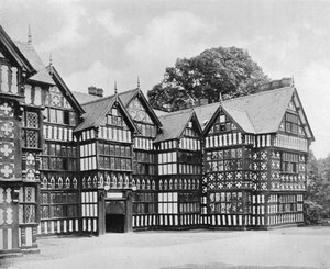 Der Ostflügel, Park Hall (1918 durch Feuer zerstört), Oswestry, Shropshire