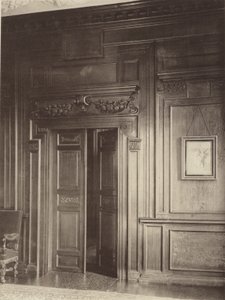Thorpe Hall, Grantham, Tür und Vertäfelung im Speisesaal