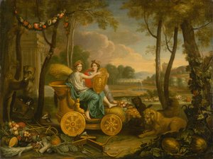 Allegorie der vier Elemente: Die Erde. Entwurf für einen Wandteppich für König Ludwig XIV., ca. 1680