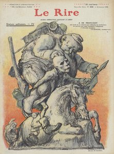 Karikatur des französischen Premierministers Charles de Freycinet. Illustration für Le Rire