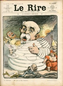 Titelblatt von „The Laughter“, Nummer 198, Satirisch in Farben von Charles Leandre