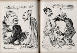 Dreyfus-Affäre - Die Akteure der großen Dreyfus-Komödie - Karikatur von Charle von Charles Leandre