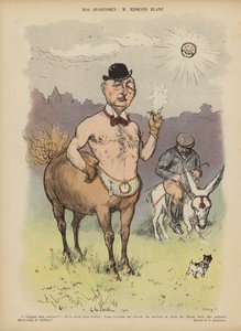 Edmond Blanc, französischer Rennpferdebesitzer und Züchter. Illustration für Le Rire