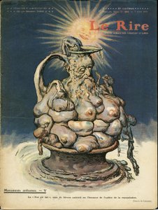 Illustration von Charles Leandre (1862-1934) für das Cover von Le Lire, 07/03/08 - Skulptur Statue, Mutterschaft - Piot Edme (1828-1909)