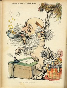 Illustration von Charles Leandre (1862-1934) in Le Rire, 09/04/04 - Antisemitismus, Silber - Meyer Arthur