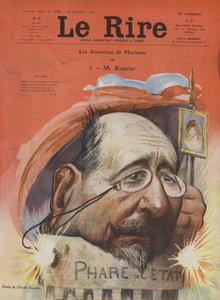 Maurice Rouvier, französischer Politiker. Illustration für Le Rire