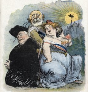 Trennung von Kirche und Staat: „Der französische Politiker Jean-Bienvenu Martin (Bienvenu-Martin) (1847-1943), Minister für öffentliche Bildung, Schöne Künste und Gottesdienste, versucht verzweifelt, die Kirche als Priester von Frankreich zu trennen