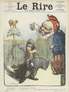 Der König von Italien und der Präsident von Frankreich. Illustration für Le Rire von Charles Leandre