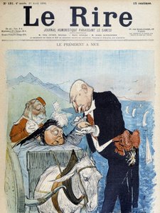 Victoria und Félix Faure in Nizza - von Léandre, in „Le Rire“ vom 23.04.1898 von Charles Leandre