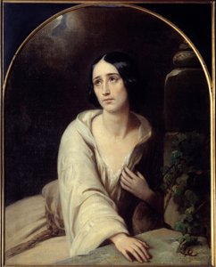 Die Favoritin von Gaetano Donizetti. Illustration für die Oper „La favorite“. Gemälde von Charles Louis Bazin, 1840