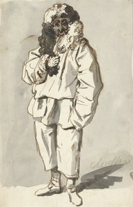 Römischer Polichinelle im Fastnachtskostüm von Charles Louis Clerisseau