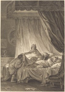 Joconde: Das Bett von Charles Louis Lingée after Jean Honoré Fragonard