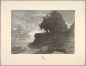 Suite von Landschaften: Landschaft, Platte 4, Remarque, Schlange von Charles Marie Dulac