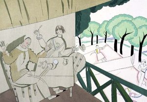 Tennisszene, ca. 1920